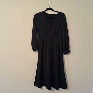 Black button-down J.Crew dress